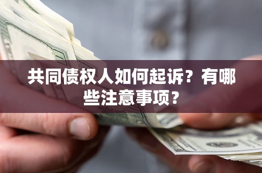 北京共同债权人如何起诉？有哪些注意事项？